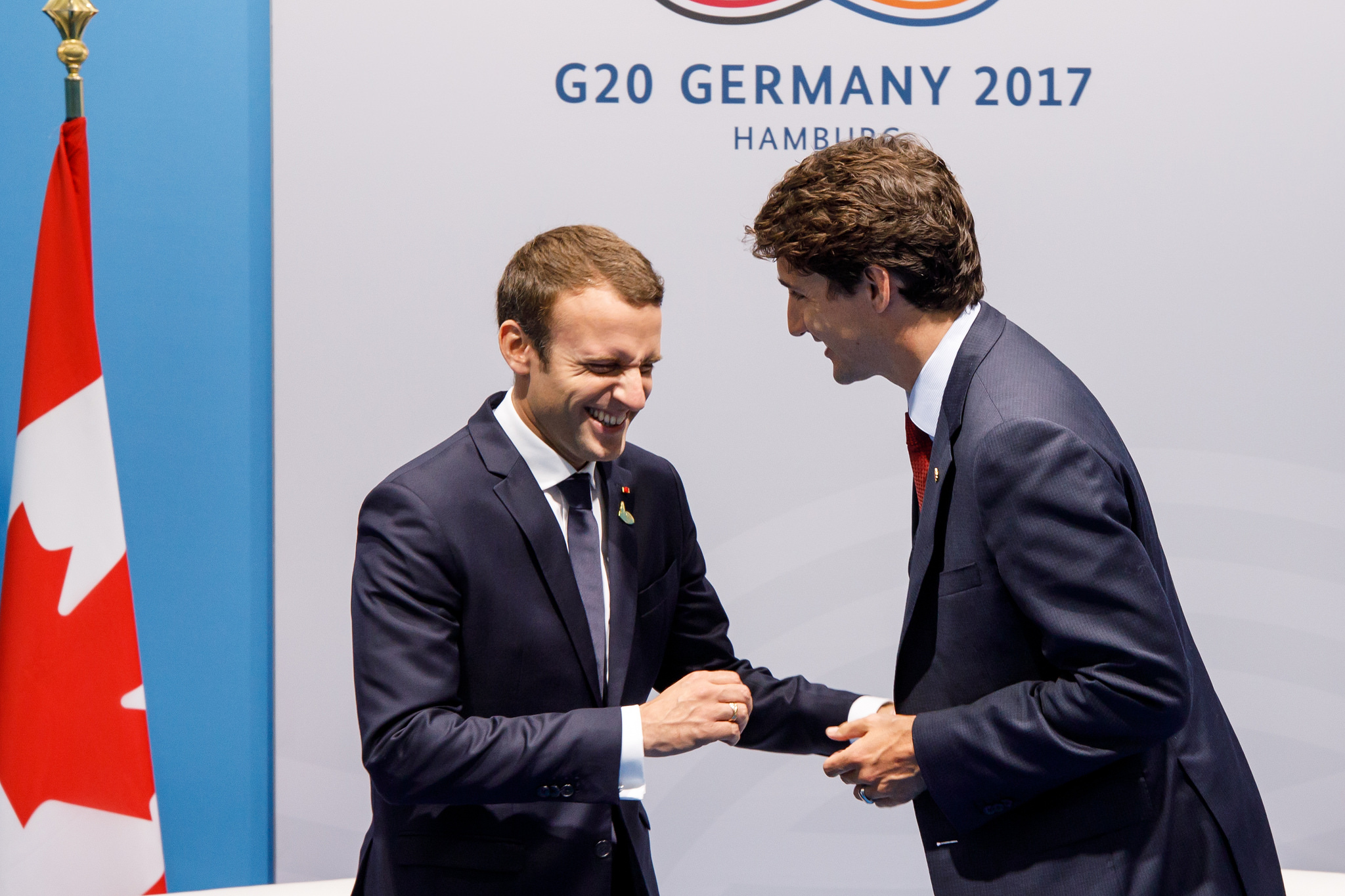 Emmanuel Macron y Justin Trudeau